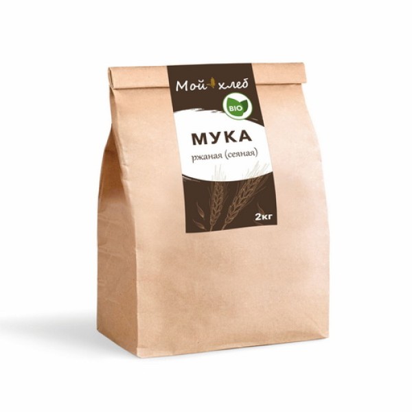 Мука ржаная цельнозерновая (сеяная), 2кг